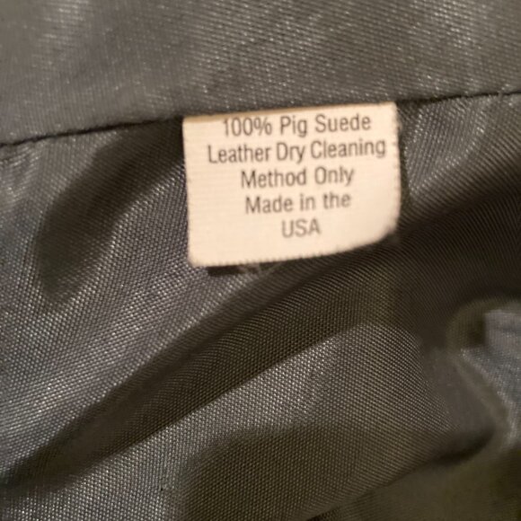 Vtg DOUBLE D RANCHWEAR Women's Pig Suede Leather Jacket Succotash Trim Studs XS - Picture 12 of 12